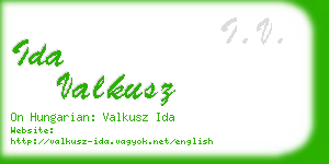 ida valkusz business card